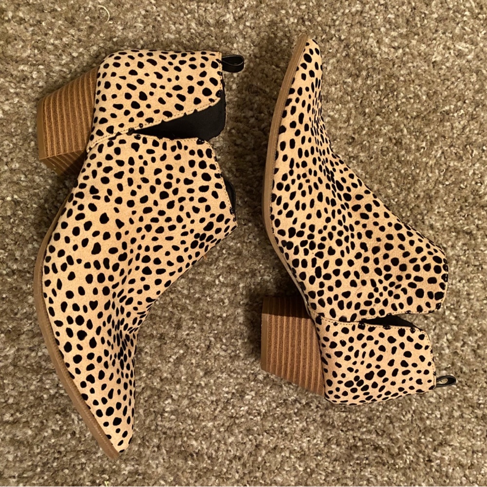 Lulus Leopard Booties- 8.5